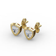 AGGIE SHIELD™ DIAMOND 14K GOLD SOLITAIRE STUDS